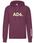 AD6. hoodie bordeauxrood