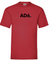 AD6. t-shirt rood met zwarte opdruk groot