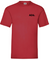 AD6. t-shirt rood met zwarte opdruk